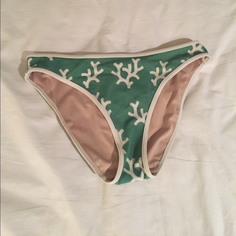 Victoria's Secret Green Coral Bikini Bottoms